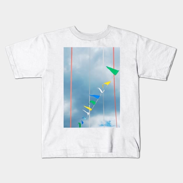 Bunting Flags in Ligosullo Kids T-Shirt by jojobob